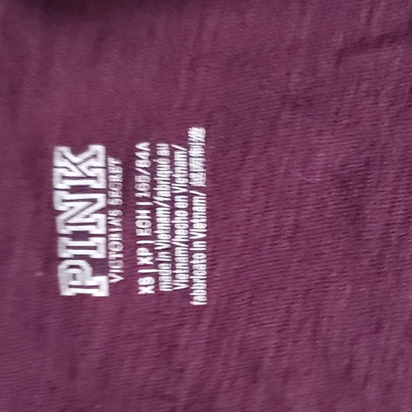 Victoria Secret Pink Maroon *V-neck* Basic Tee - Picture 2 of 5